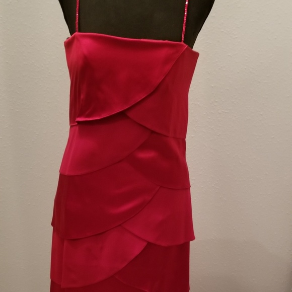 Satin Red Dress - Picture 1 of 3